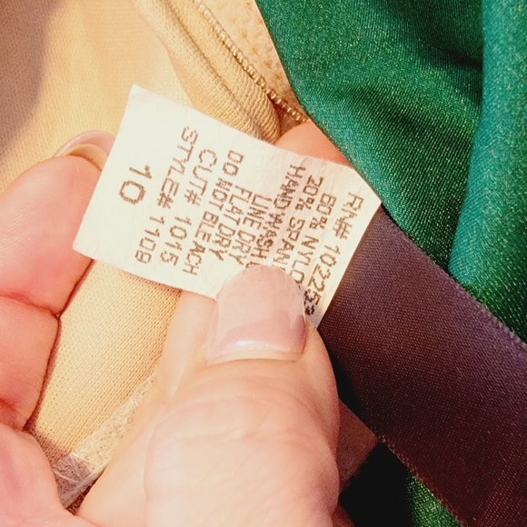 Vintage Esther Williams Green Retro One-Piece Swimsuit – Size 10 - Picture 4 of 5